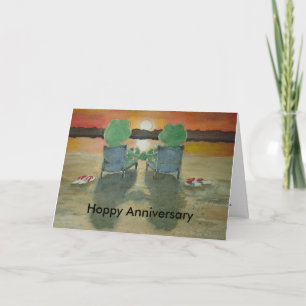 Frog Anniversary Card Hoppy Happy Anniversary