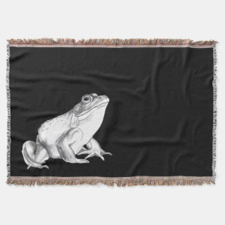 Frog Art Blanket Bull Frog Art Throw Blanket