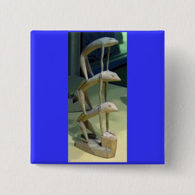 Frog Art CB 2 Inch Square Button (Front)