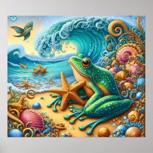 Frog Art Poster