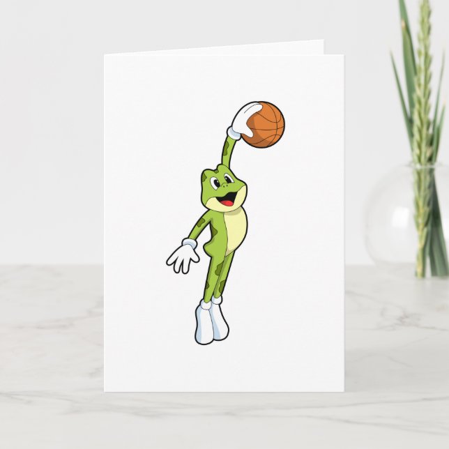 Frog as Basketball player with Basketball.PNG Card (Front)