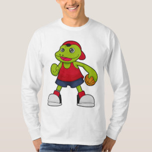 Frog as Basketball player with Basketball T-Shirt