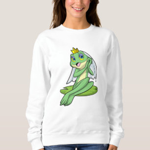 Frog as Bride at Wedding with Crown Sweatshirt