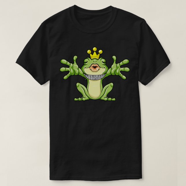 Frog as Frog king with Crown T-Shirt (Design Front)