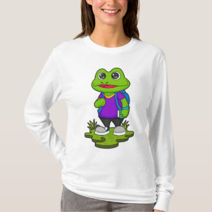 Frog as Hiker with Backpack T-Shirt