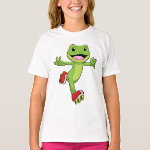 Frog as Inline skater with Roller skates T-Shirt