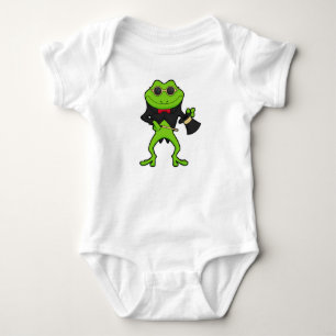 Frog as Magician with Magic wand & Hat Baby Bodysuit