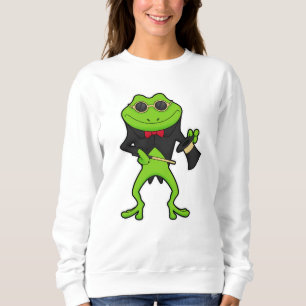 Frog as Magician with Magic wand & Hat Sweatshirt