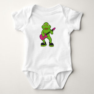 Frog as Musician with Guitar Baby Bodysuit