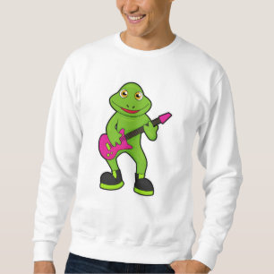 Frog as Musician with Guitar Sweatshirt