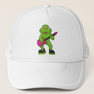 Frog as Musician with Guitar Trucker Hat