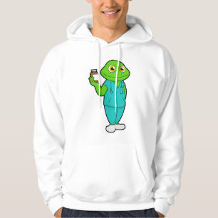 Frog as Nurse with Medicine & Stethoscope Hoodie