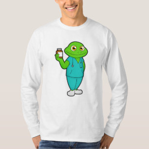 Frog as Nurse with Medicine & Stethoscope T-Shirt