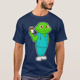 Frog As Nurse With Medicine  Stethoscope  T-Shirt