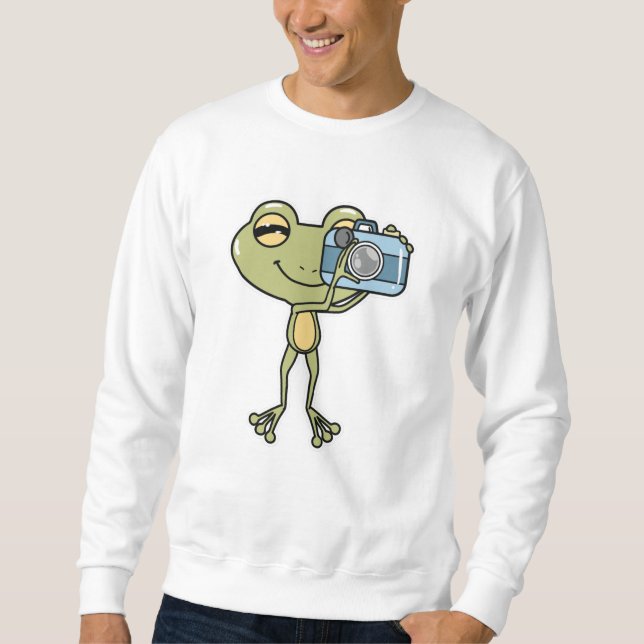 Frog as Photographer with Camera Sweatshirt (Front)