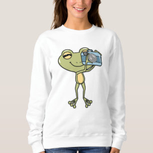 Frog as Photographer with Camera Sweatshirt