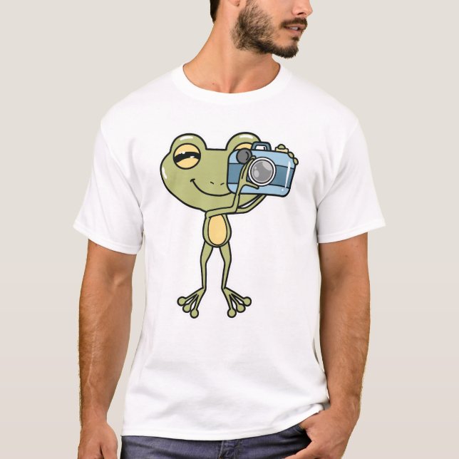 Frog as Photographer with Camera T-Shirt (Front)