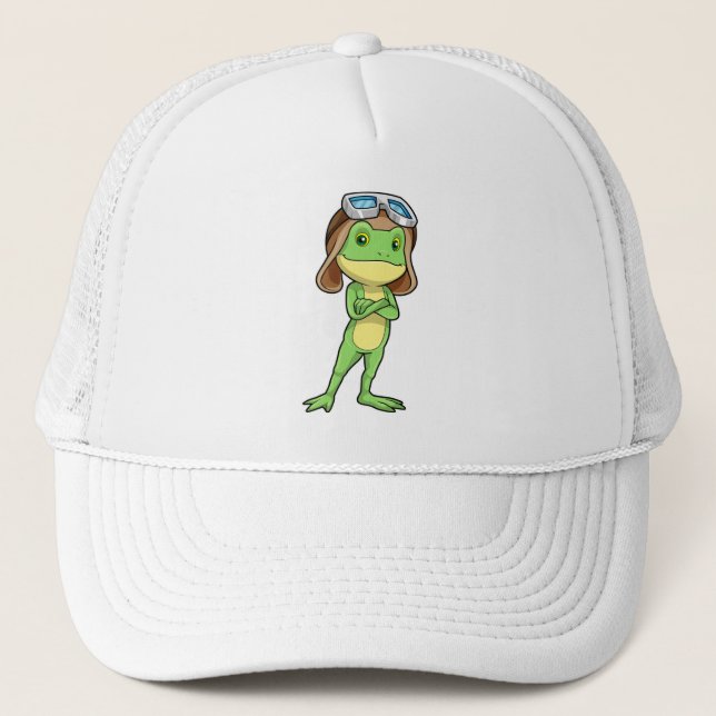 Frog as Pilot with Hat & Glasses (Front)