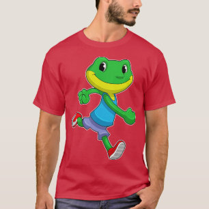 Frog As Runner At Running  T-Shirt