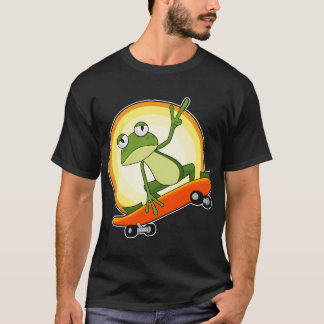 Frog as Skater with Skateboard T-Shirt