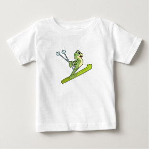 Frog as Ski jumper with Ski.PNG Baby T-Shirt