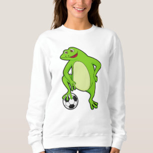 Frog as Soccer player with Soccer ball Sweatshirt