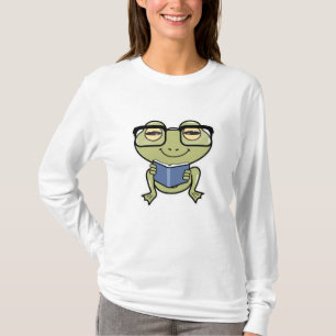 Frog as Student with Book T-Shirt