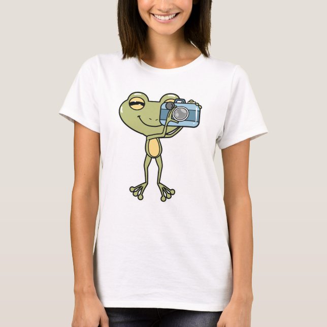 Frog as Student with Book T-Shirt (Front)