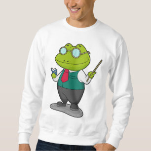 Frog as Teacher with Book Sweatshirt