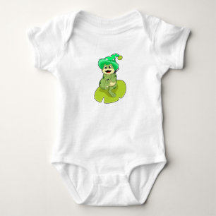 Frog as Wizard with Magic wand Baby Bodysuit