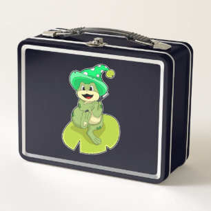 Frog as Wizard with Magic wand Metal Lunch Box