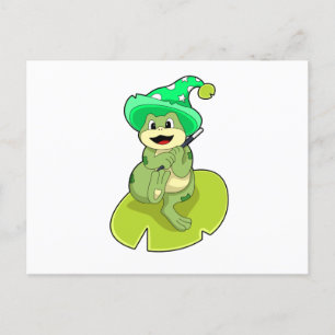 Frog as Wizard with Magic wand Postcard