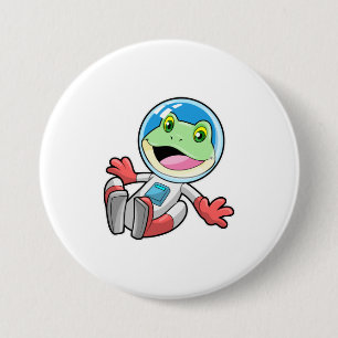Frog Astronaut Costume Space 3 Inch Round Button