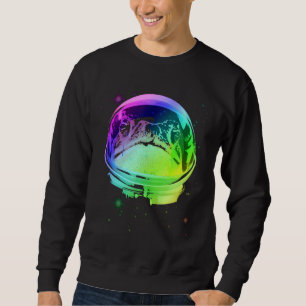 Frog Astronaut In Space Helmet Sweatshirt