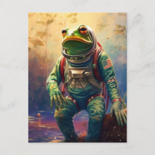 Frog Astronaut Postcard