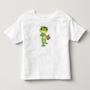 Frog at Baseball with Baseball glove Toddler T-shirt