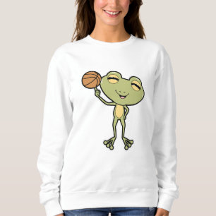 Frog at Basketball Sports Sweatshirt