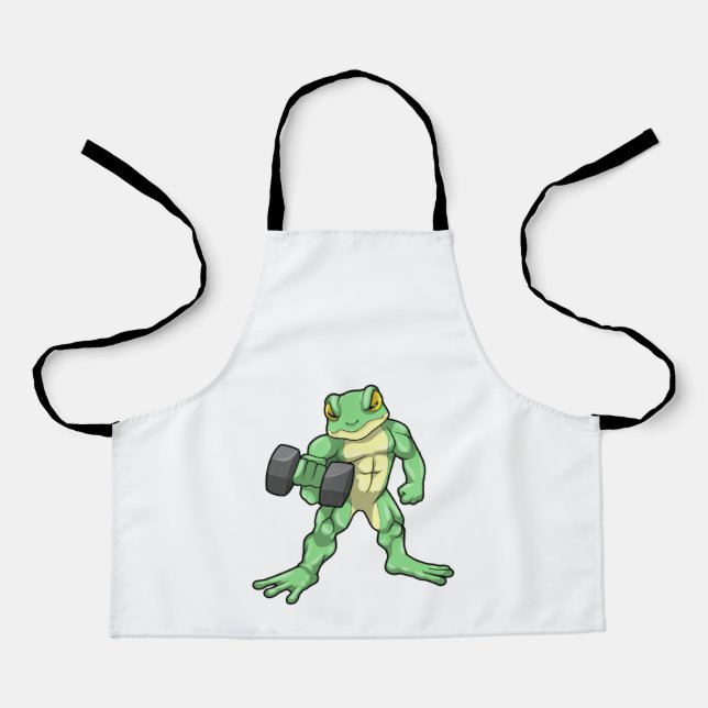 Frog at Bodybuilding with Dumbbell Apron (Front)