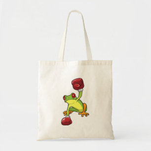 Frog at Boxing with Boxing gloves Tote Bag