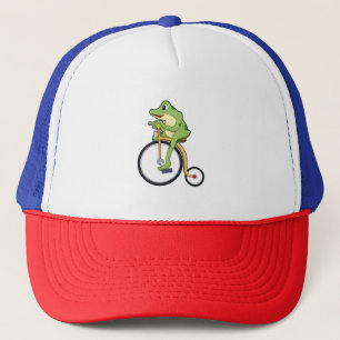 Frog at Circus with Bicycle.PNG Trucker Hat