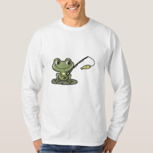 Frog at Fishing with Fishing rod T-Shirt