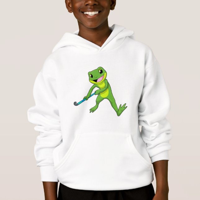 Frog at Hockey with Hockey bat (Front)