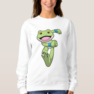 Frog at Running with Sweatband Sweatshirt