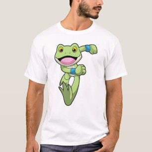 Frog at Running with Sweatband T-Shirt