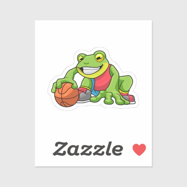 Frog at Sports with Basketball (Sheet)