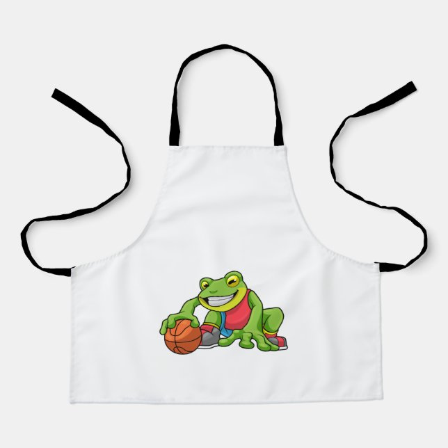 Frog at Sports with Basketball Apron (Front)