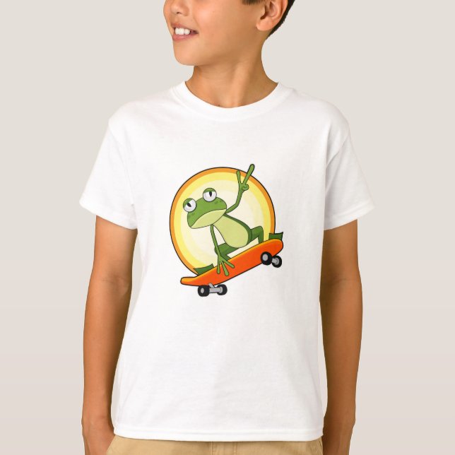 Frog at Swimming with Sunglasses T-Shirt (Front)