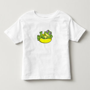 Frog at Swimming with Swim ring Toddler T-shirt