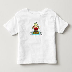 Frog at Swimming with Swim ring Toddler T-shirt