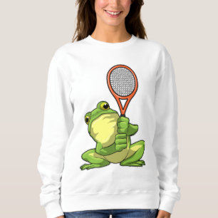 Frog at Tennis with Tennis racket Sweatshirt